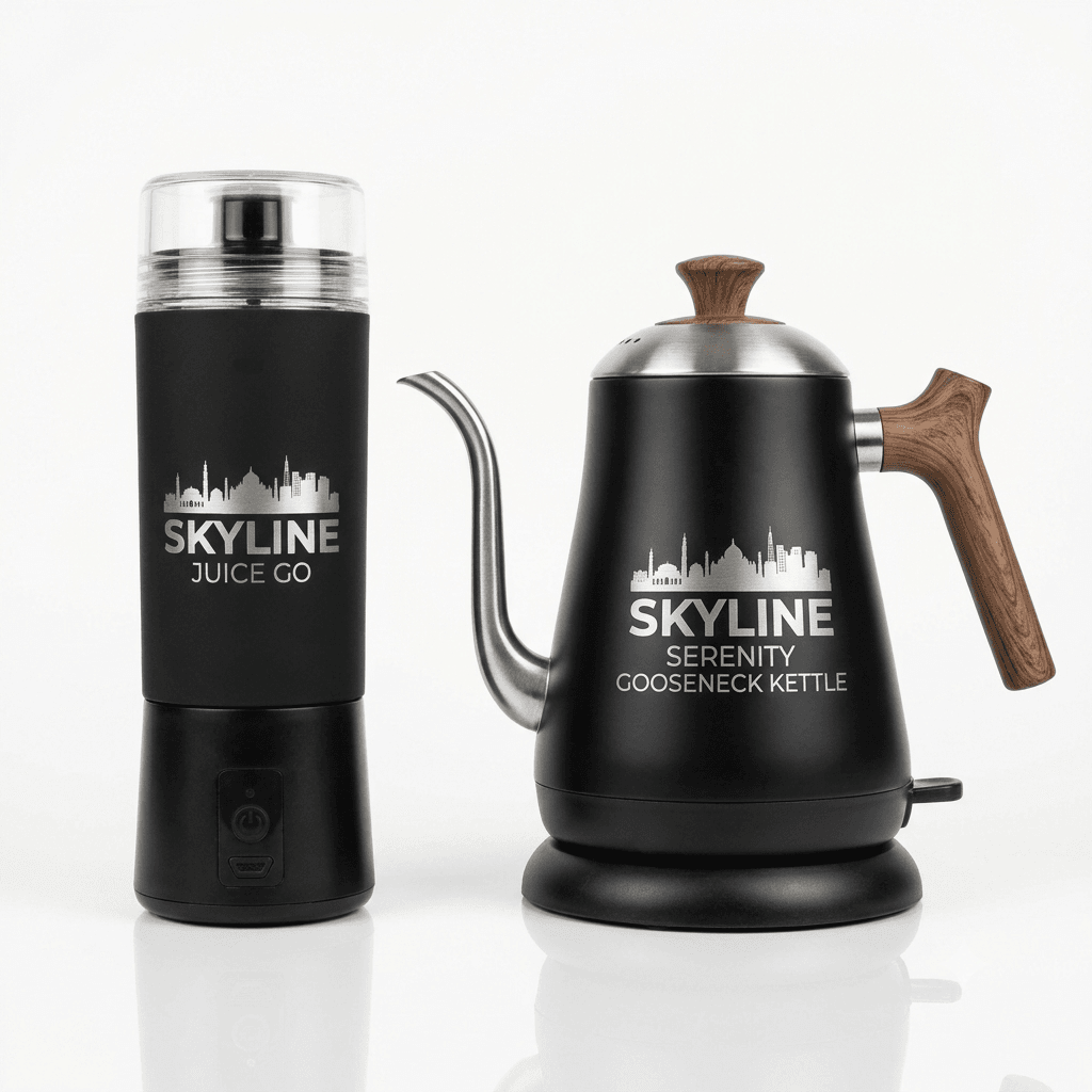 Skyline Brew & Blend Set - Portable Blender & Electric Kettle Combo