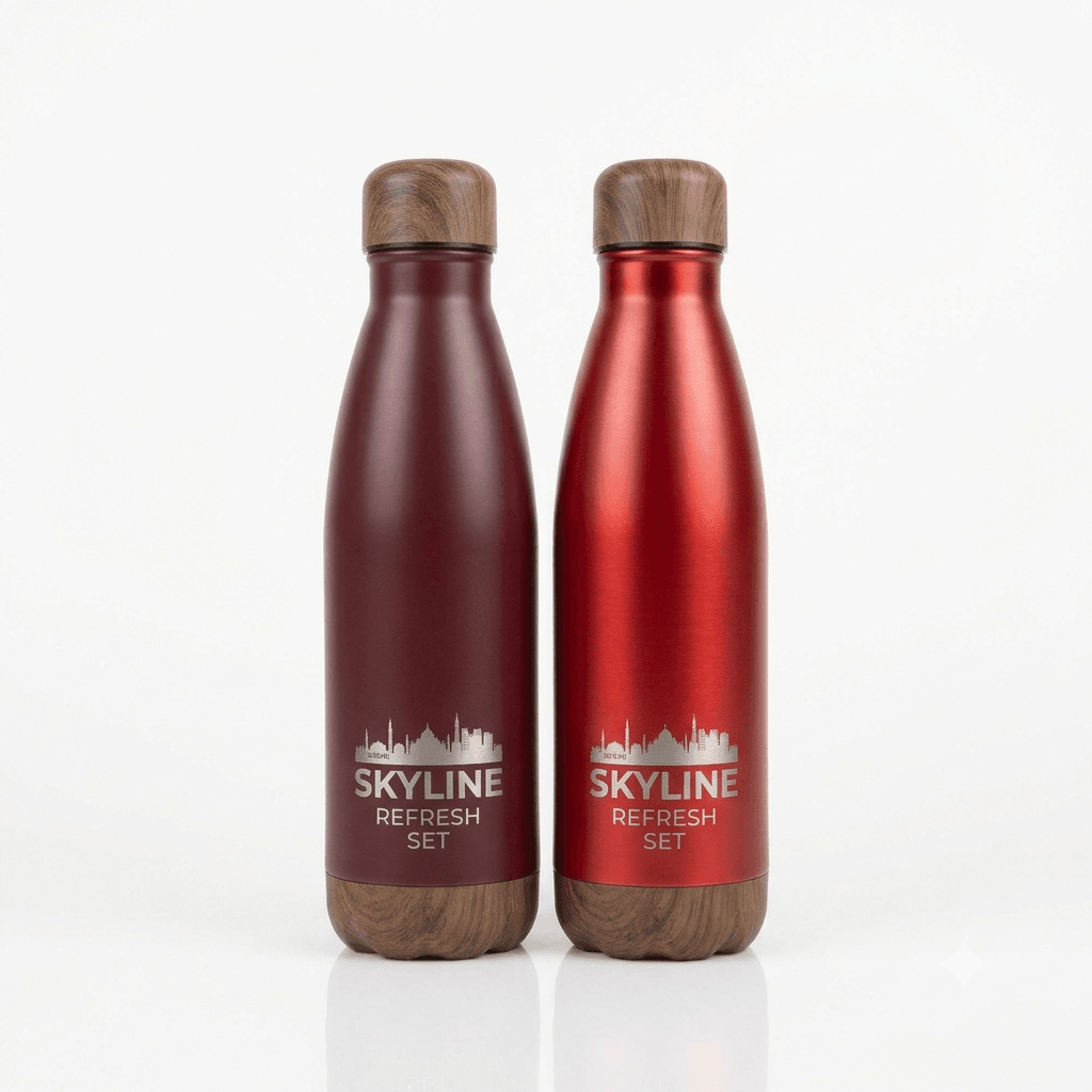 Skyline Refresh Set - 2 Pcs Stainless Steel Bottle Combo