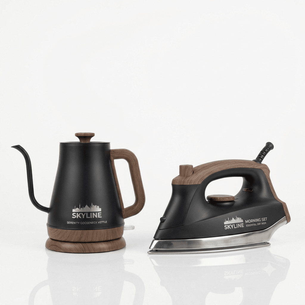 Skyline Morning Set - Electric Kettle & Electric Dry Iron Combo