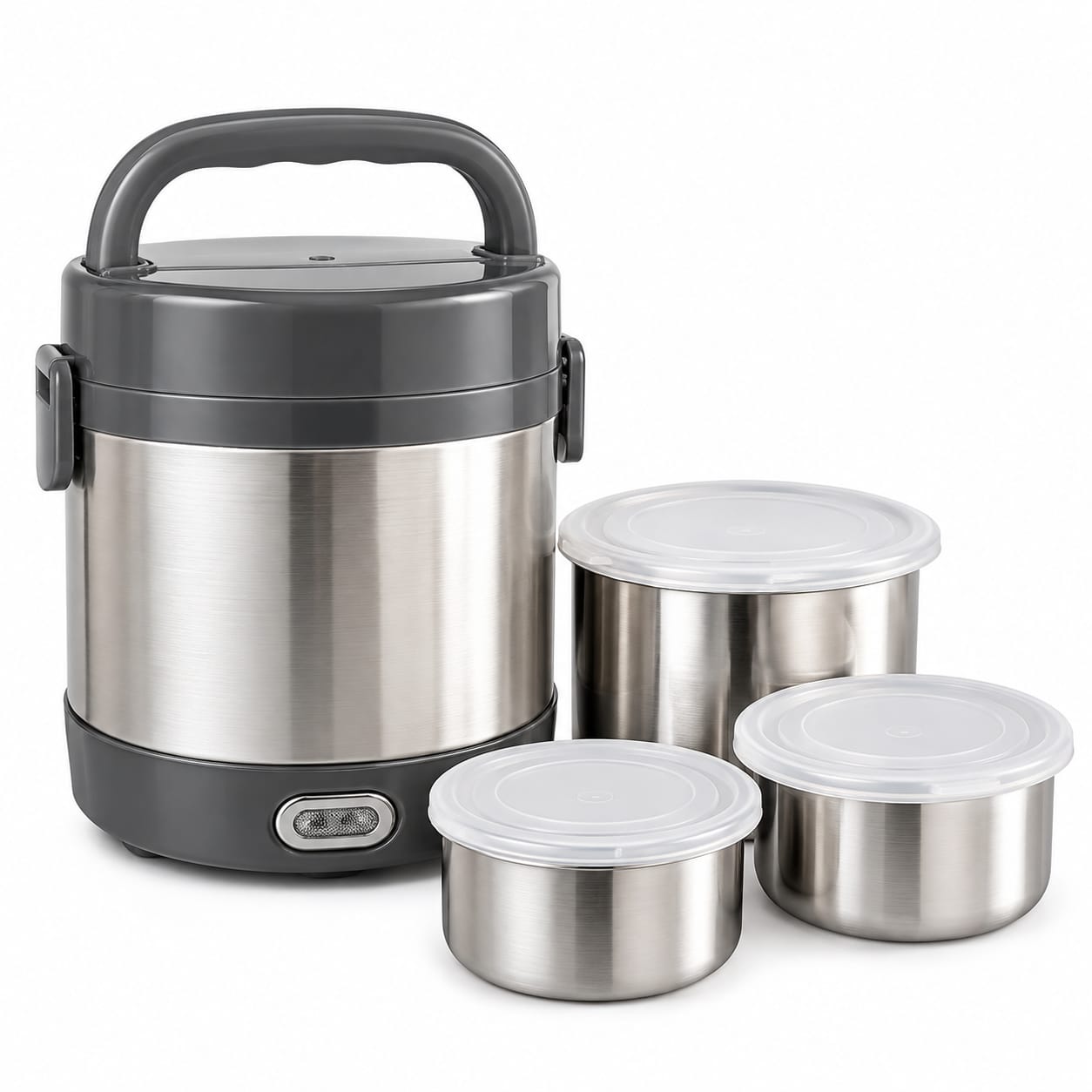 Skyline VTL-2999 Electric Lunch Box with 3 Stainless Steel Containers