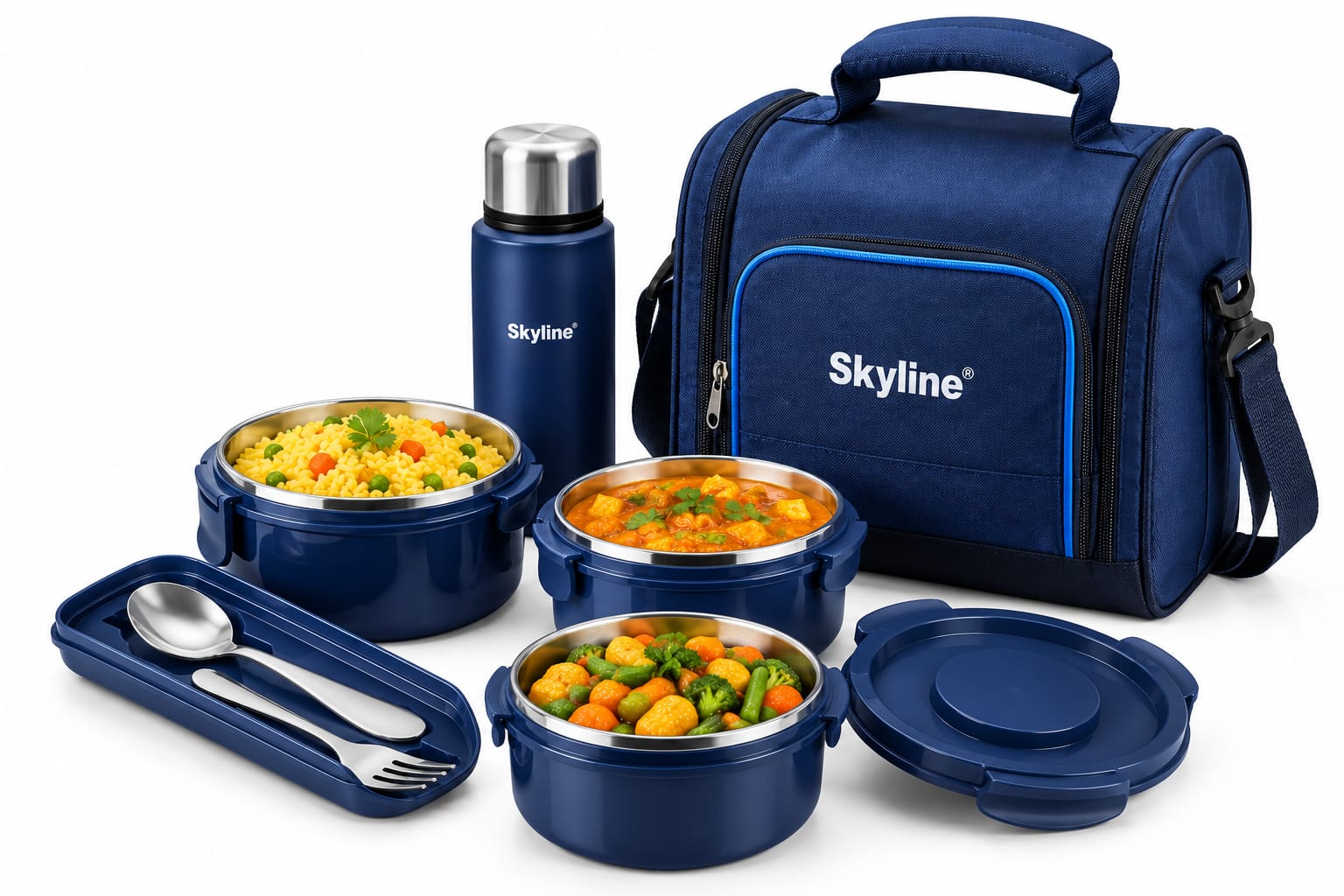 Skyline Office Set - All in One Lunch Box with Insulated Bag