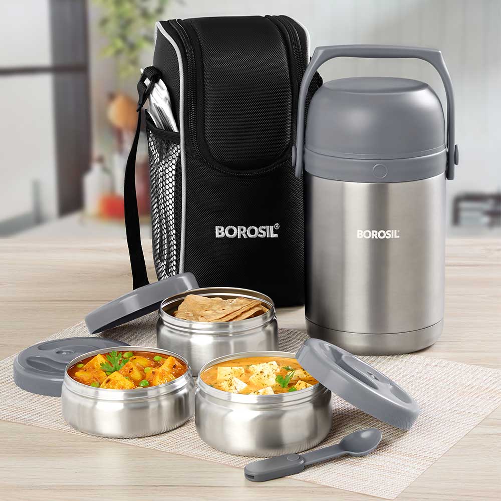 Hot n Fresh Round Stainless Steel Lunchbox