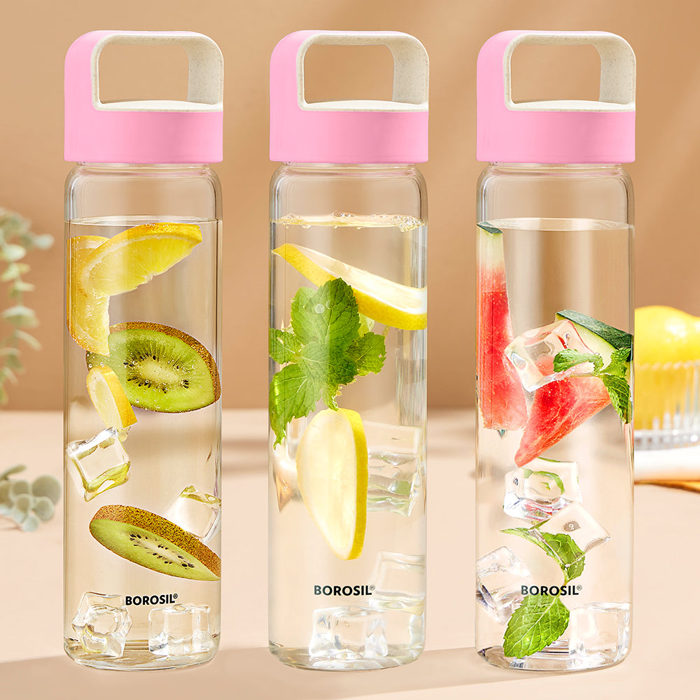 Neo Borosilicate Clear Glass Bottle Set