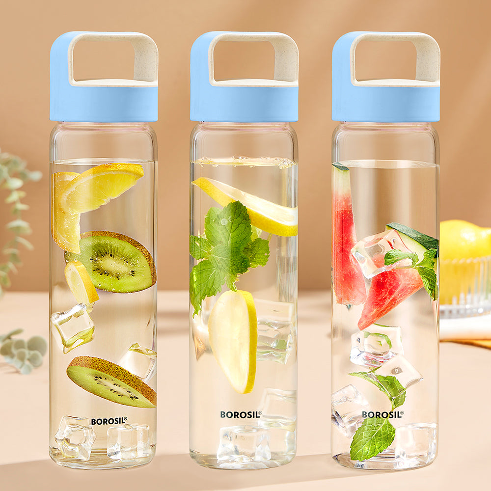 Neo Borosilicate Clear Glass Bottle Set