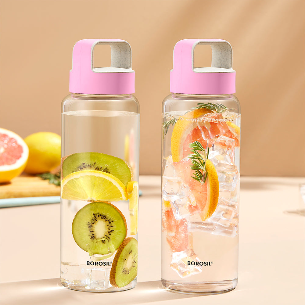 Neo Borosilicate Clear Glass Bottle Set